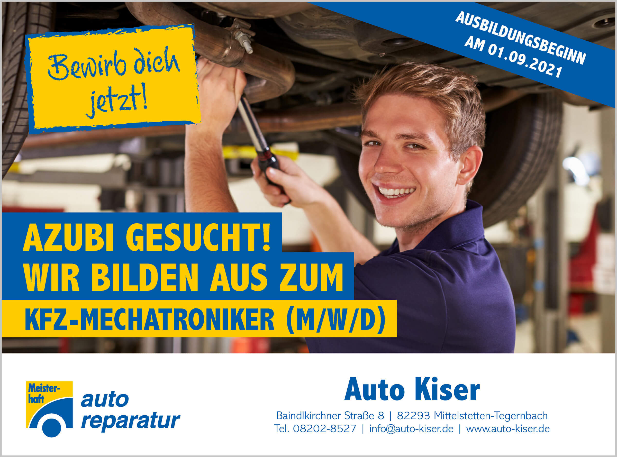 Ausbildungsplatz zum Kfz-Mechatroniker